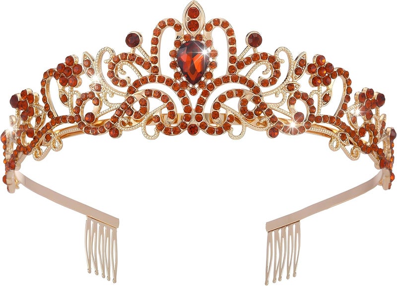 AXX Princess Crown for Women, Crystal Queen Tiaras for Girls Bridal Hair Accessories Gifts for Birthday Wedding Prom, Bridal Party, Pageant, Halloween Christmas Costume - Image 1